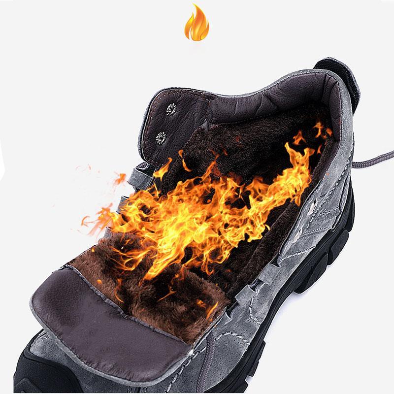 Warme und hohe Arbeitssicherheitsstiefel aus Winter Kaschmir und Stahlkappe EB
