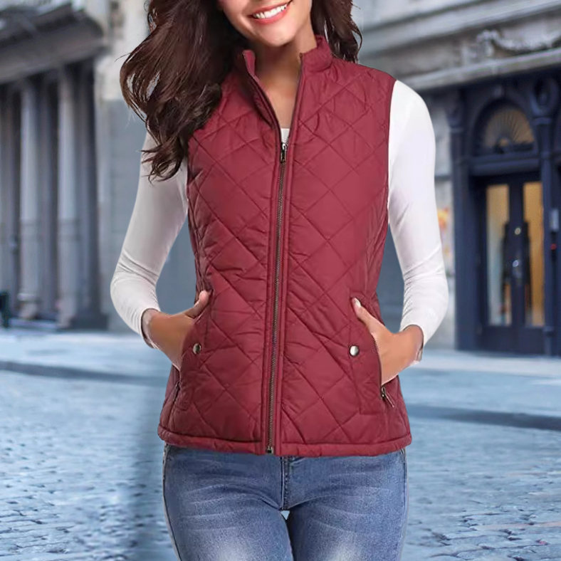 EB | Elegante Steppjacke mit Zipper für Damen