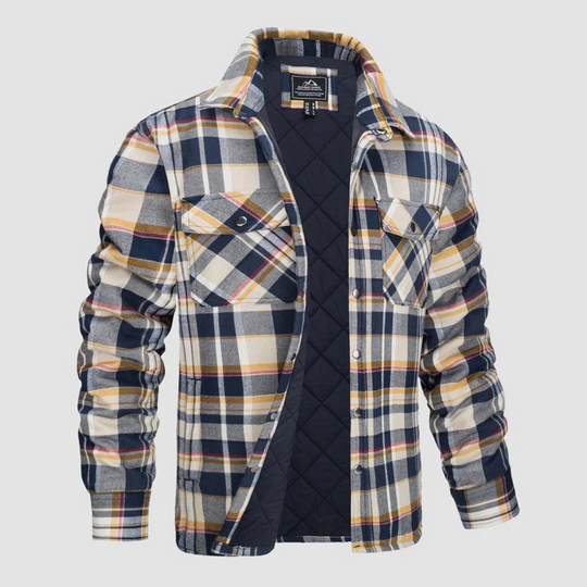 EB | Herren karierte Flanellhemden mit warmer Fütterung