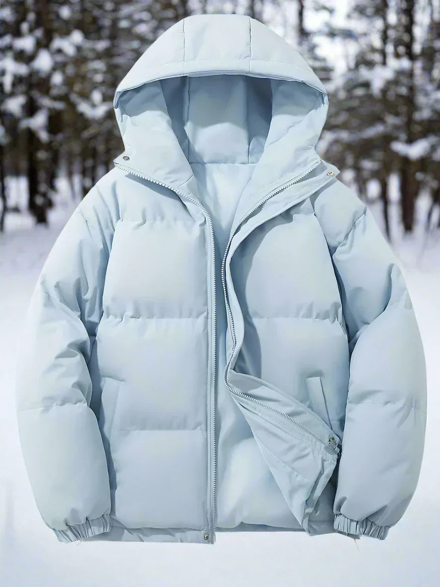 EB | Daunenjacke Warm Isoliert Gestepptes Design mit Kapuze und Reißverschluss