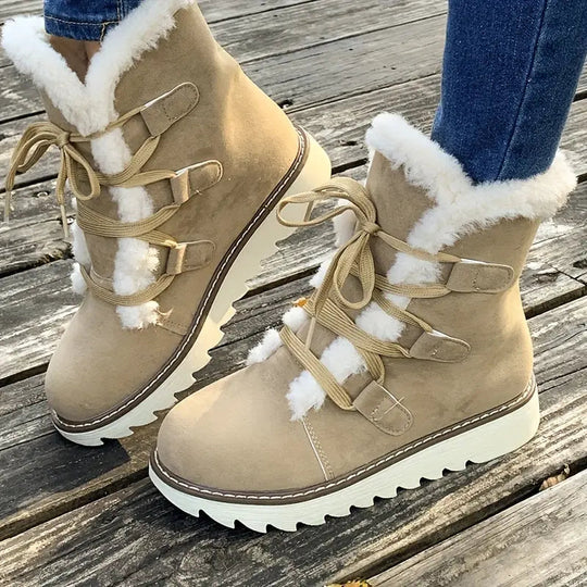 Rutschfeste Sohle mit Fell gefütterte Stiefel EB