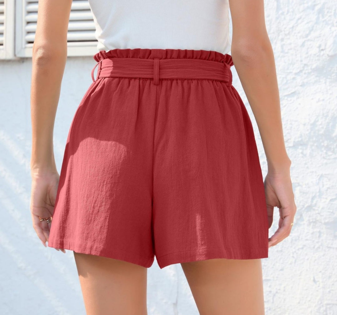 EB | Shorts mit Rüschenrand und Schleife