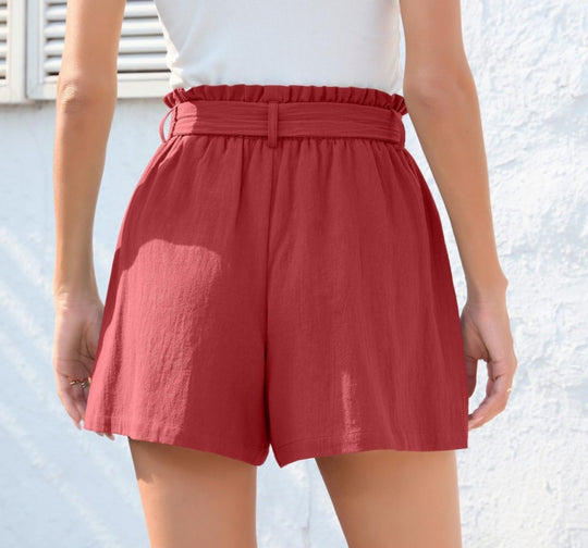 EB | Shorts mit Rüschenrand und Schleife