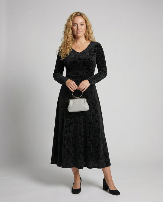 Figurschmeichelndes Ausgestelltes Kleid | EB