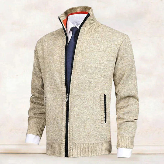EB | Strickjacke mit Stehkragen und Reißverschluss