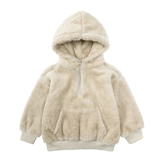 EB Comfort Modische Bären-Kinderjacke aus dickem Samt