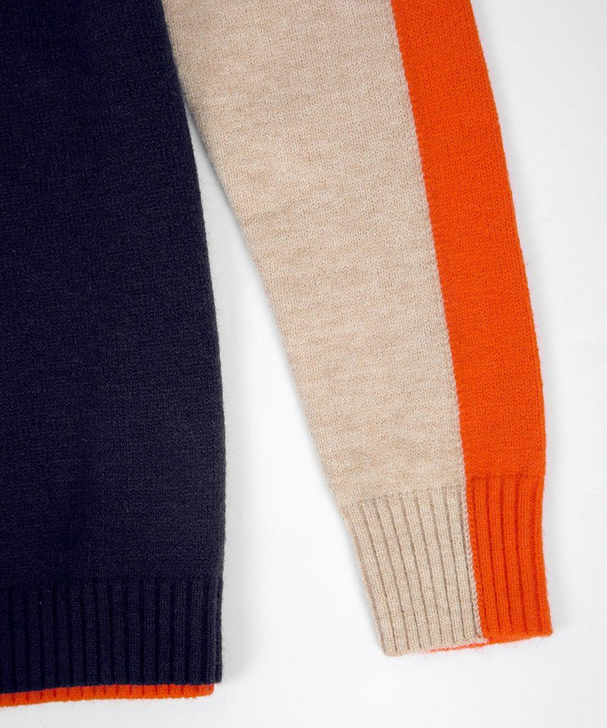 EB | Pullover mit Farbblock-Design und Modernem Schnitt - Perfekt für Büro und Freizeit