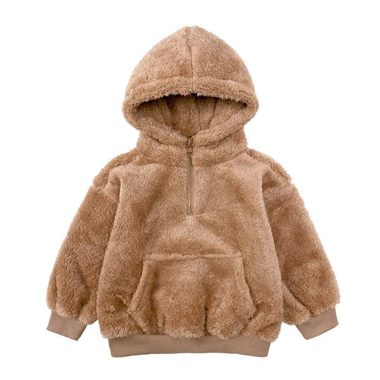 EB Comfort Modische Bären-Kinderjacke aus dickem Samt