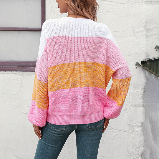 EB | Strickpullover mit Farbblock