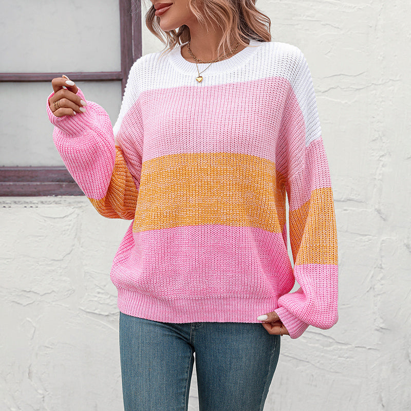 EB | Strickpullover mit Farbblock