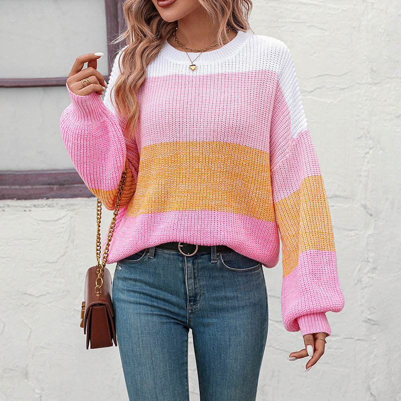 EB | Strickpullover mit Farbblock