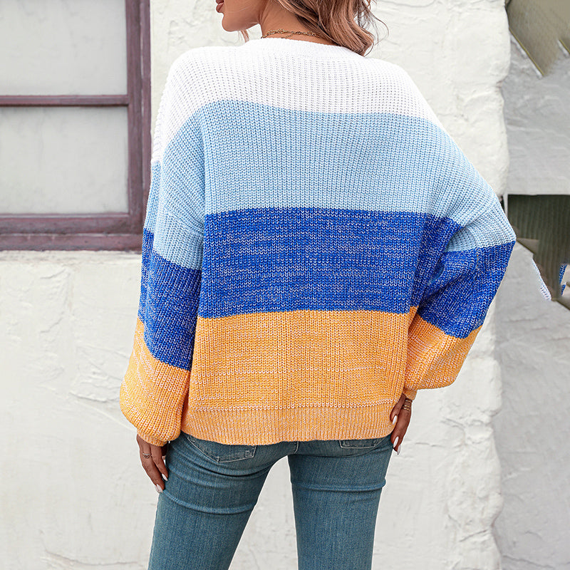 EB | Strickpullover mit Farbblock