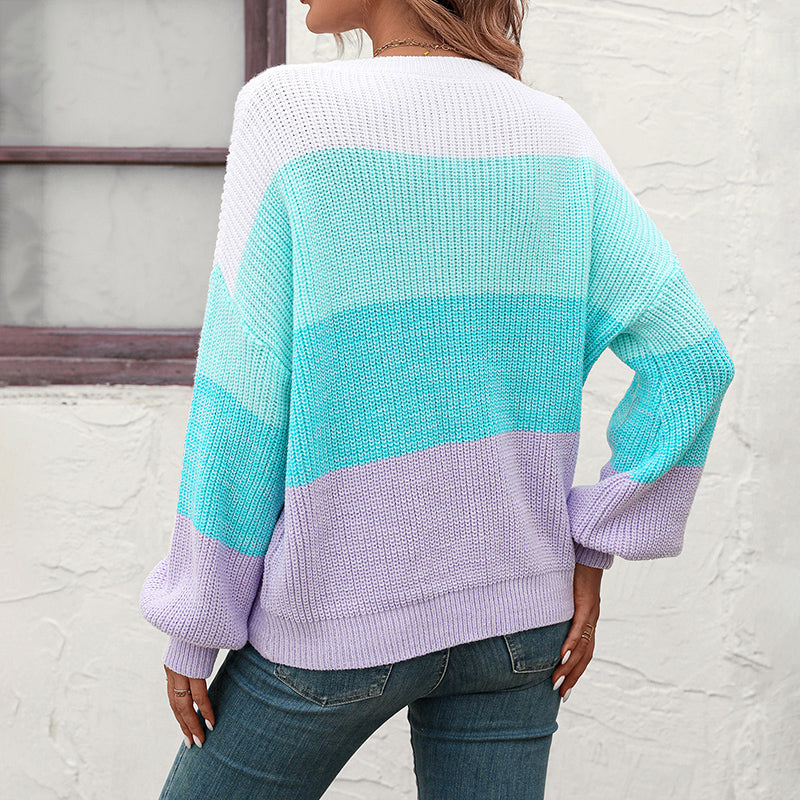 EB | Strickpullover mit Farbblock