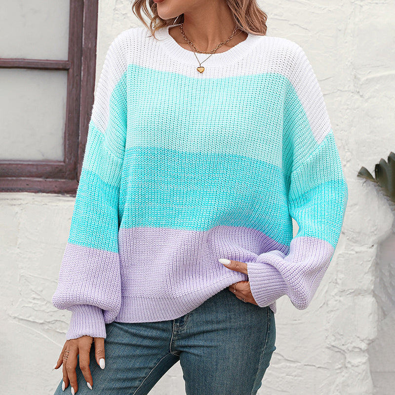 EB | Strickpullover mit Farbblock
