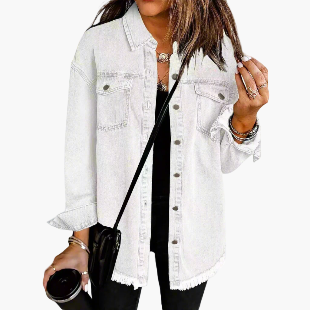 EB | Jeansjacke Im Lässigen Vintage-Stil - Perfekt für Freizeit und Alltag