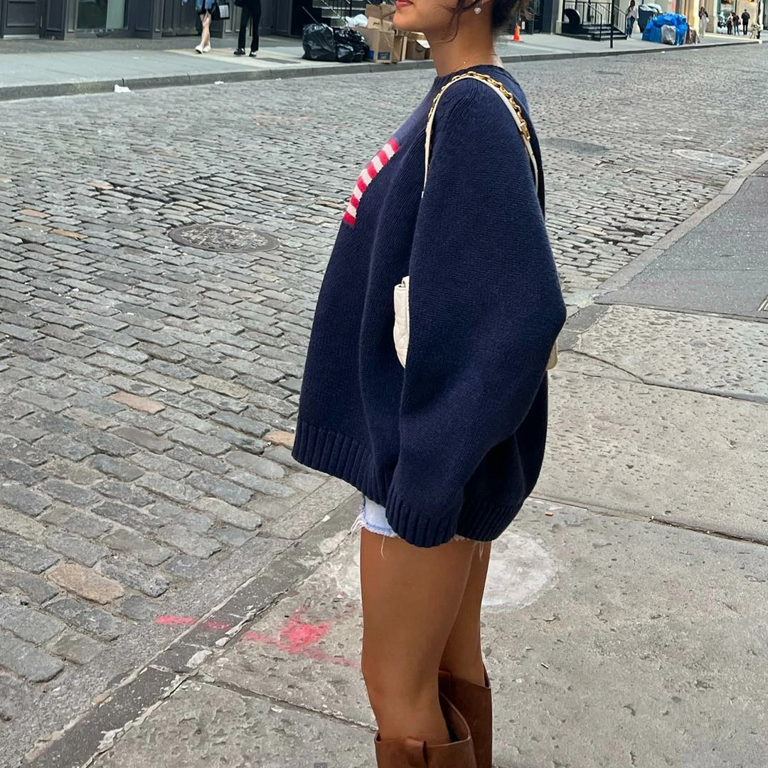 EB | Strickpullover Amerikanische Flagge