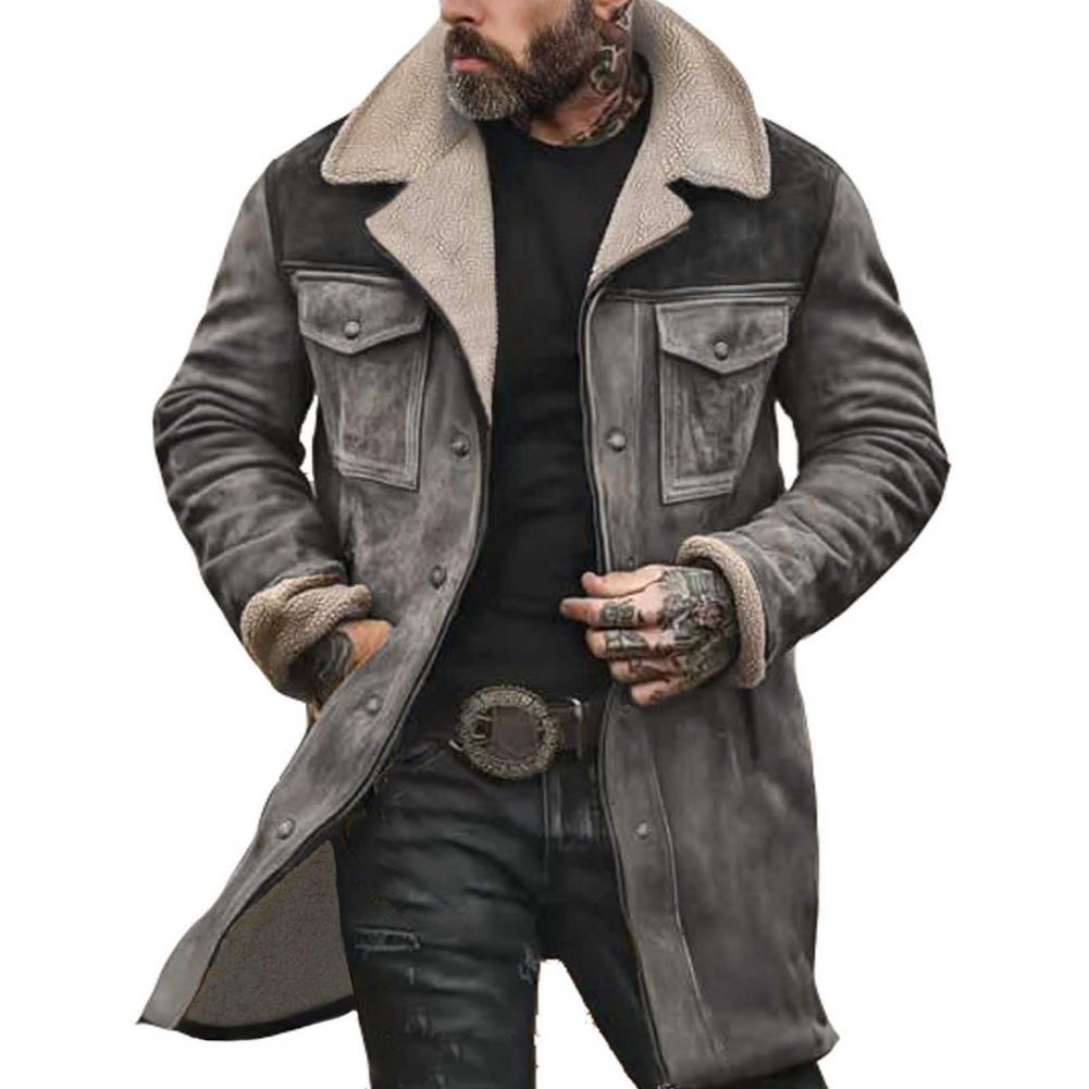 Herren Teddyfellteppich-Mantel EB