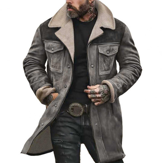 Herren Teddyfellteppich-Mantel EB
