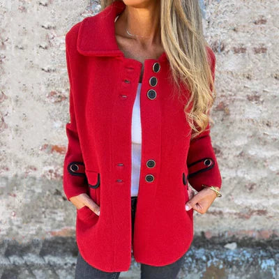 EB | Stilvolle Jacke Knopfverschluss Eleganter Alltagschnitt