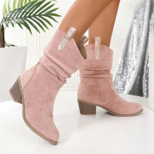 EB | Stylische Chunky Heel Schicke Stiefel