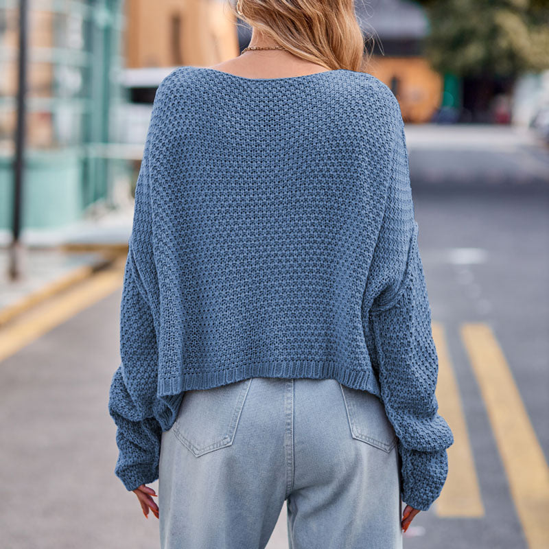 EB | Kabelstrickpullover mit Lochmuster Acryl
