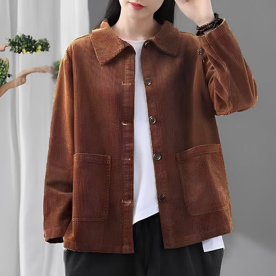 EB | Bequeme Cordjacke mit Taschen für Damen