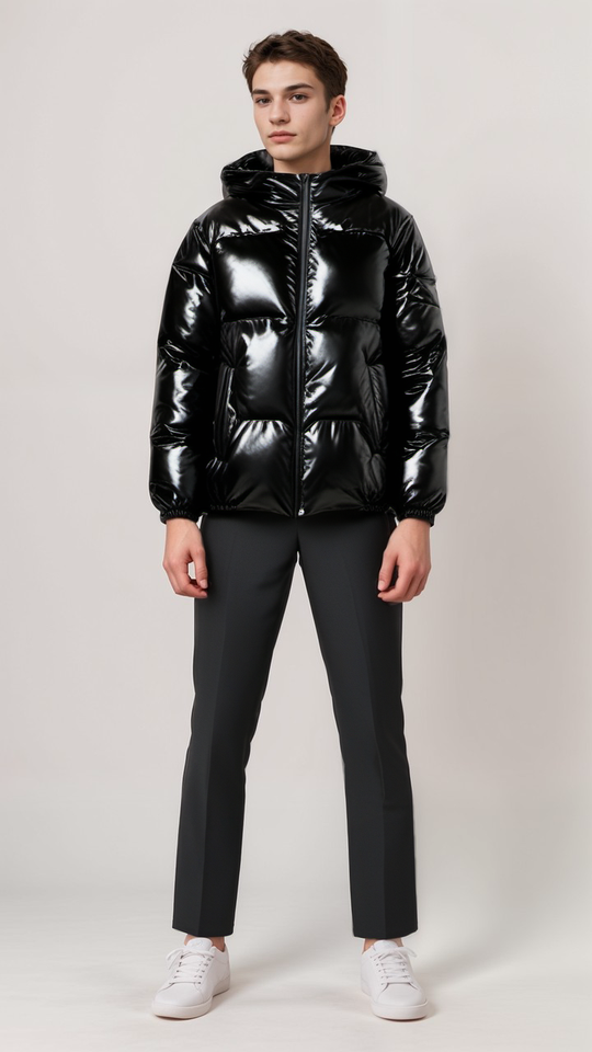 EB | Gepolsterte Winterjacke mit Kapuze Polyester Warm und Wasserabweisend