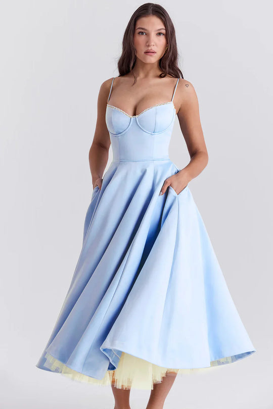 EB | Kleid Aus Satinmaterial Für Damen