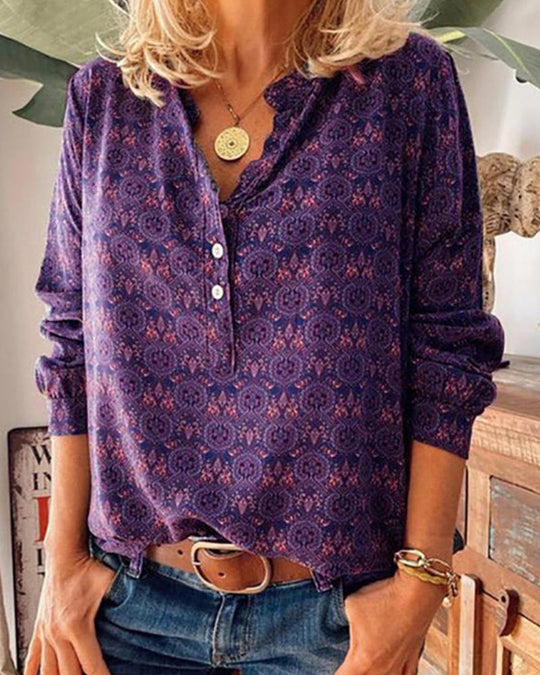 EB | Bluse mit Vintage Print