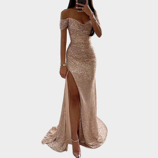 EB | Damen Lange Elegante Abendkleid mit Schlitz für Frauen