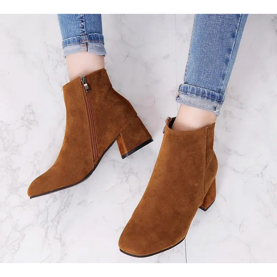 EB | Moderne Wild Ankle Boots mit Bequemem Absatz Damen Ankle Boots
