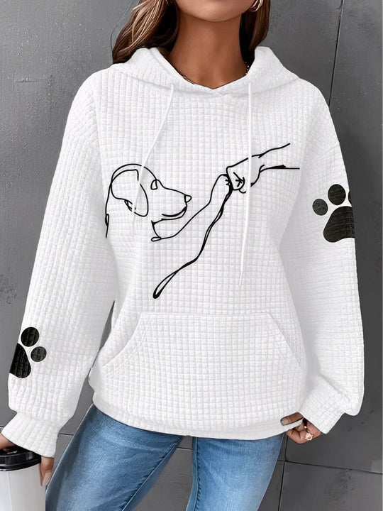 EB | Bedruckter, Warmer Kapuzensweatshirt für Frauen