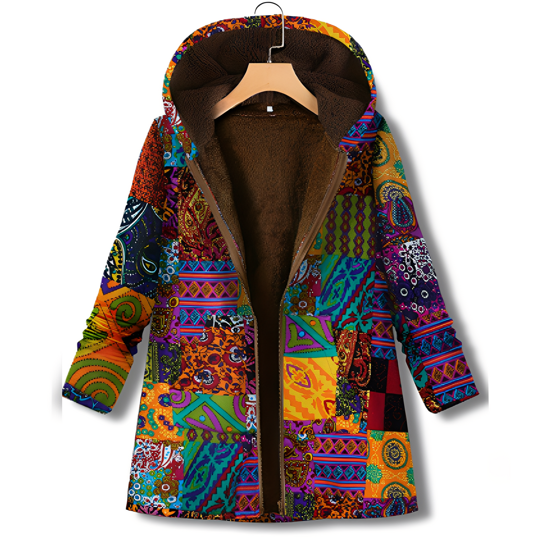 EB | Vintage-Jacke mit Muster für Damen