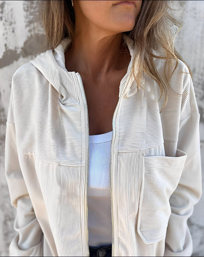 EB | Bequeme Damen-Cordjacke mit Kapuze