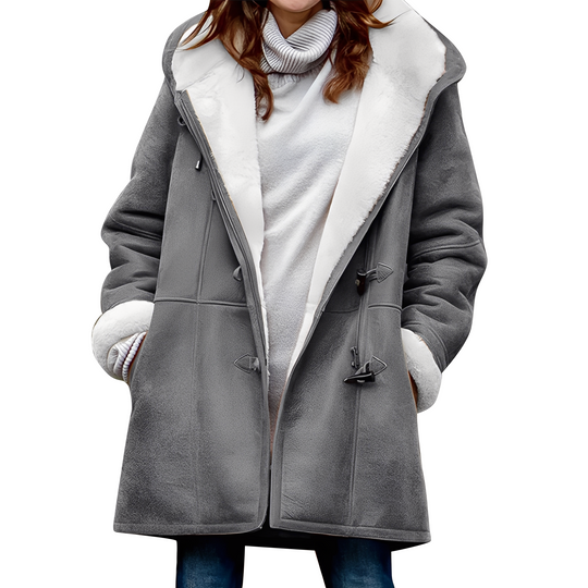 EB | Lässiger Duffle-Mantel mit Kapuze für Frauen