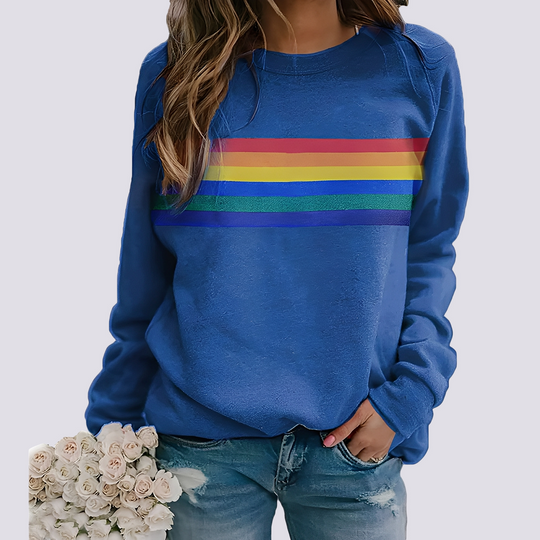 EB | Moderner Damenpullover mit Farbigem Muster