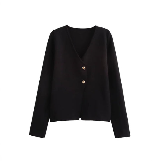 EB | Einfacher, figurschmeichelnder Strickcardigan für Frauen