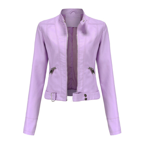 EB | Trendige Damenlederjacke mit Kragen