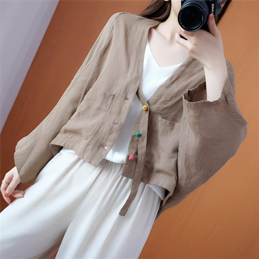 EB | Locker kurzer Cardigan mit Taschen