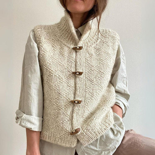 EB | Schlichte Ärmellose Basic Strickjacke