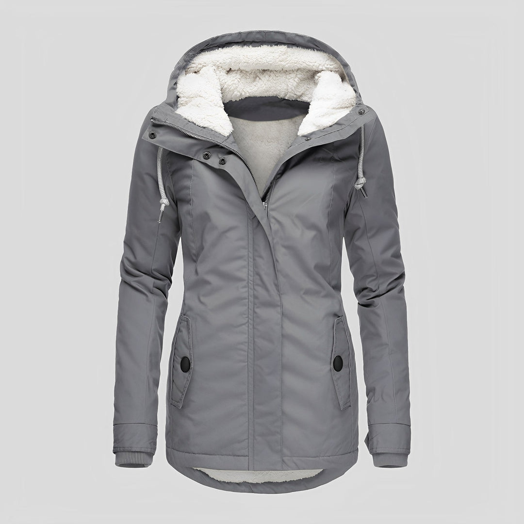 EB | Warmer Plissierte Jacke mit Kapuze für Frauen