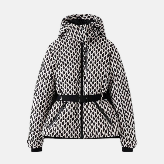 EB | Puffer-Jacke – Gequiltet Isoliert – Taillengürtel – Kapuze Hoher Kragen