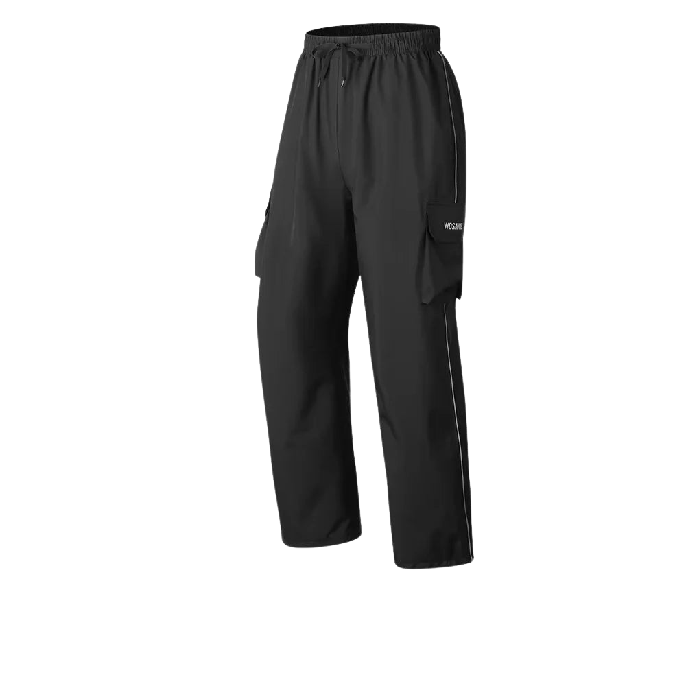 EB | Herren Motorrad Regenjacke Wasserdicht - Reflexschwarz/Grün S-2XL