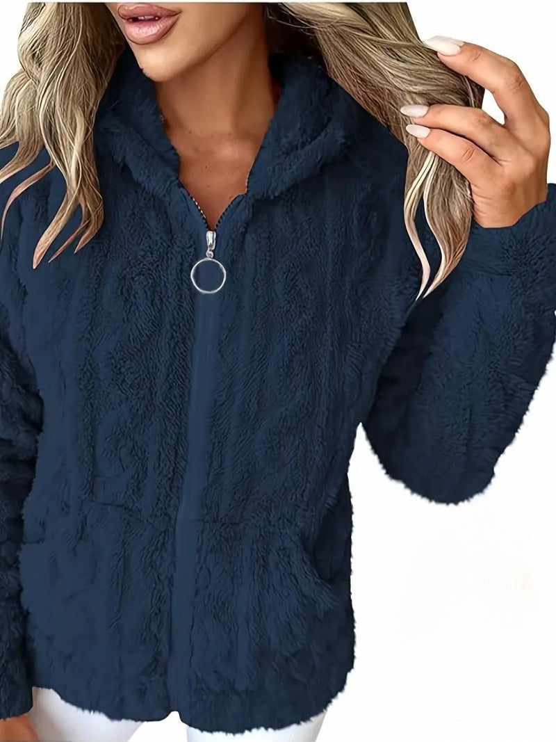 EB | Weiches Kapuzen Sweatshirt mit Reißverschluss