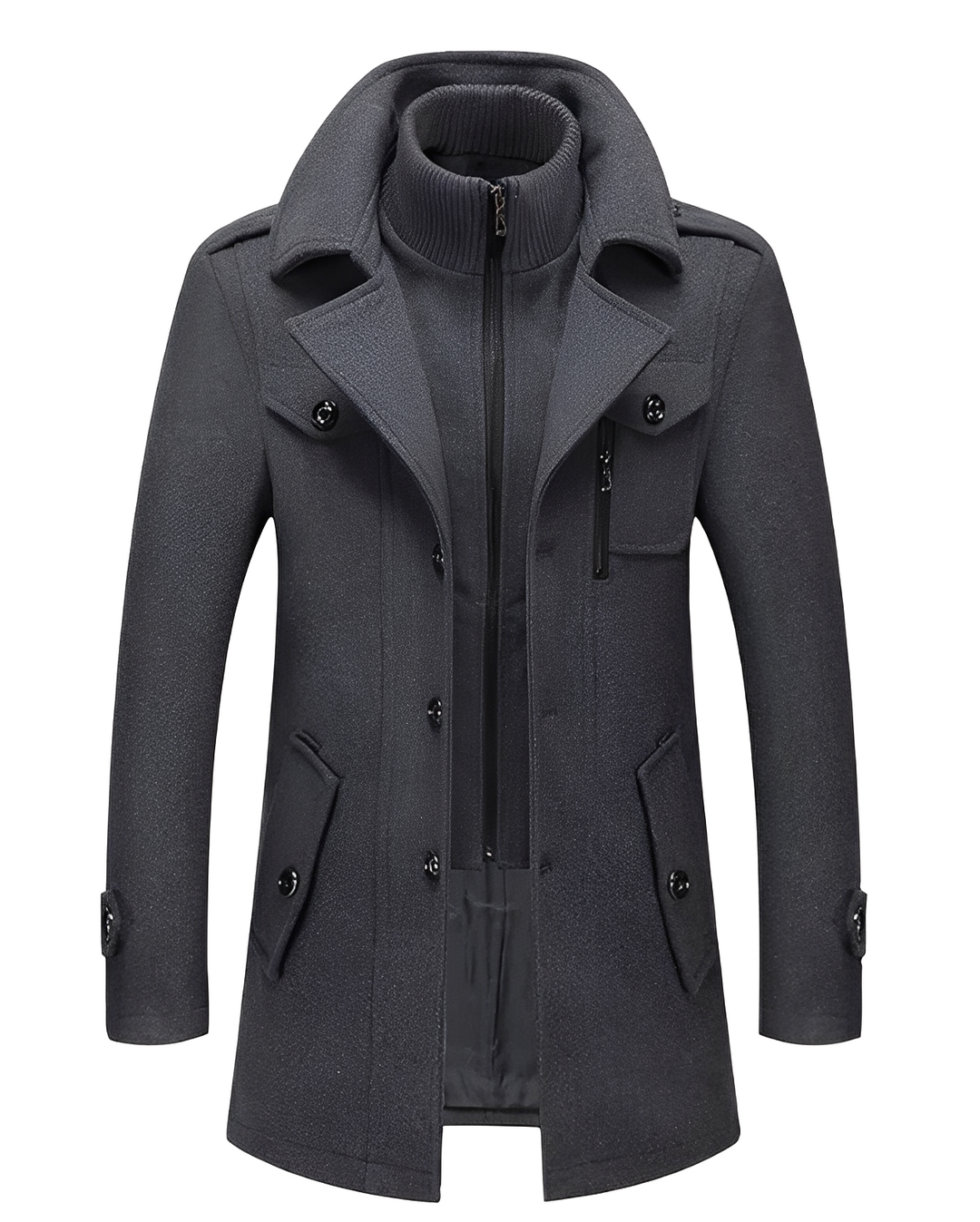 EB | Stylische Jacke mit doppeltem Kragen für Männer