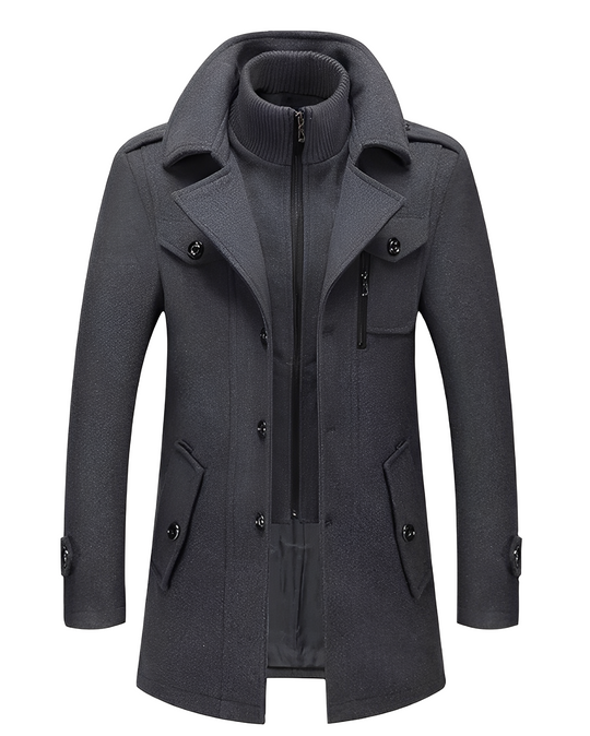 EB | Stylische Jacke mit doppeltem Kragen für Männer