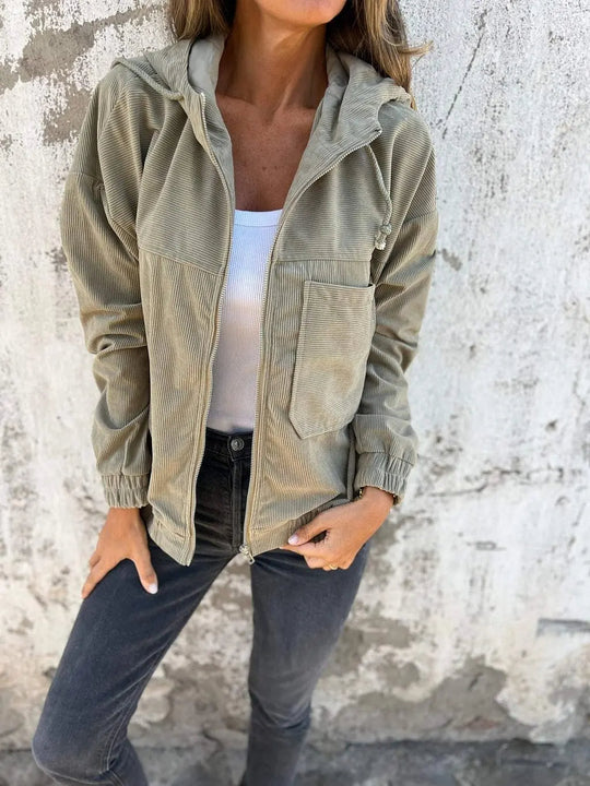 EB | Corduroy-Jacke mit Kapuze