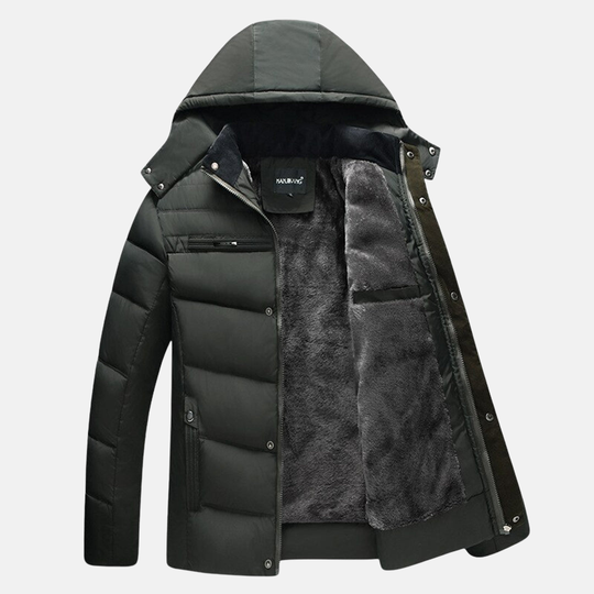 EB | Fleece Stepp-Puffermantel Kapuzenjacke Im Entspannten Schnitt