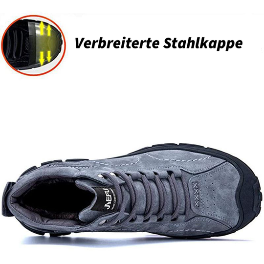 Warme und hohe Arbeitssicherheitsstiefel aus Winter Kaschmir und Stahlkappe EB