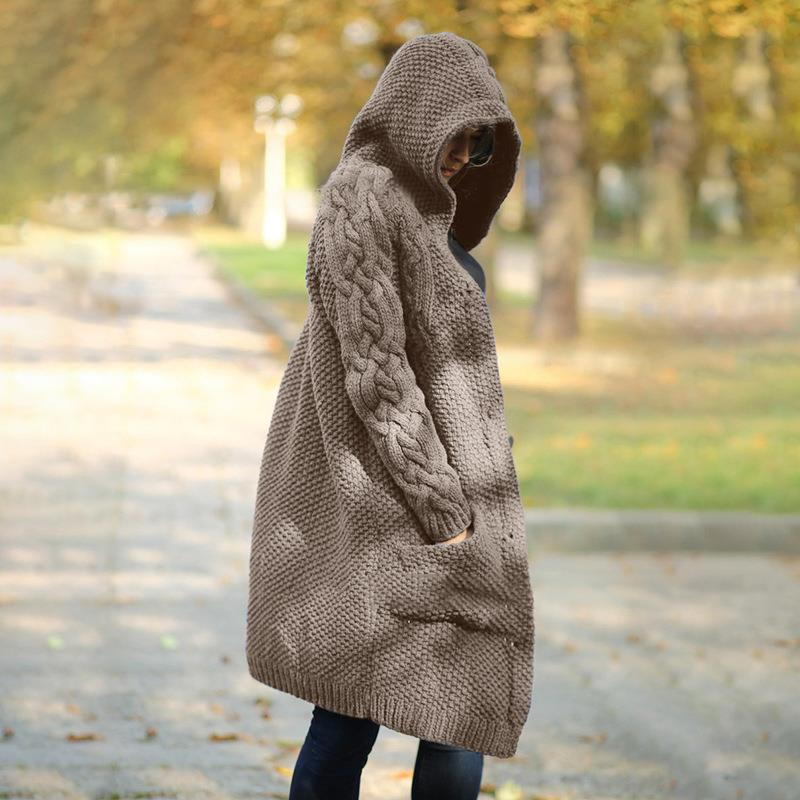 EB | Langarmcardigan für Frauen mit Kapuze